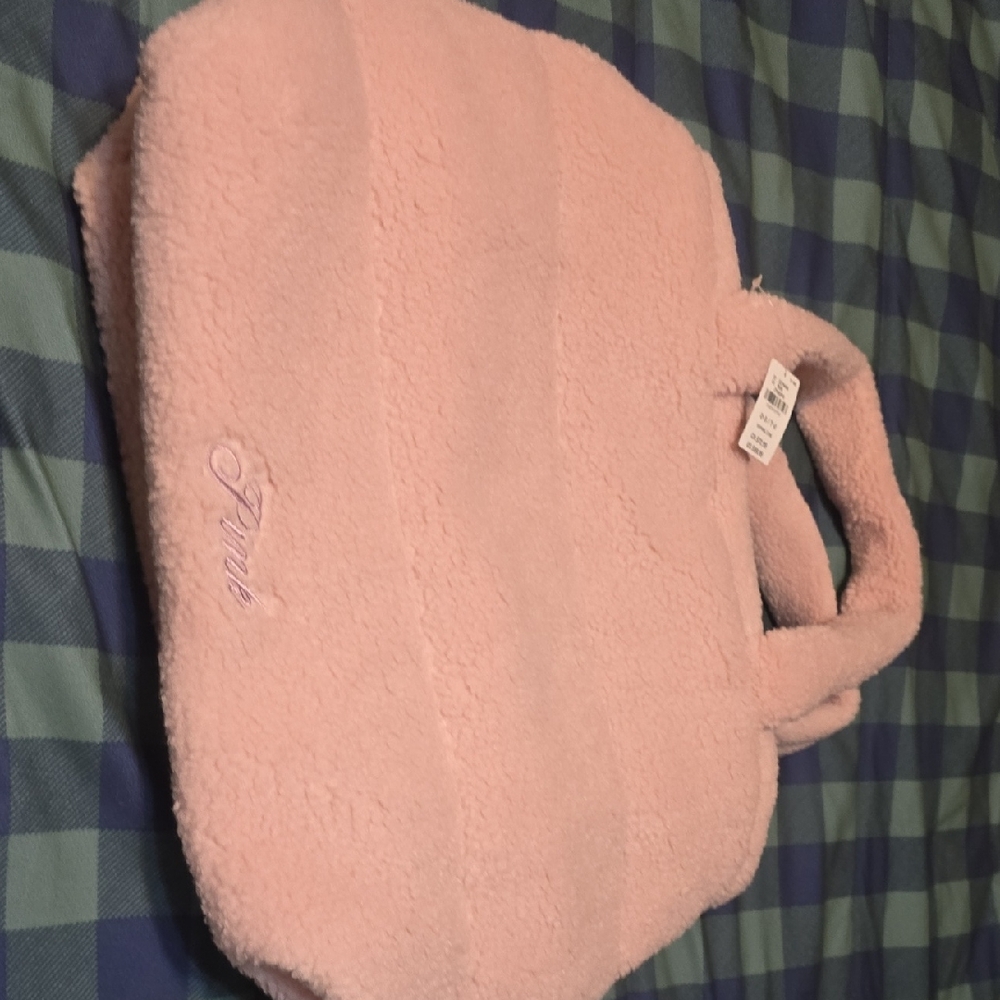 PINK Victoria's Secret Blush Pink Plush Tote